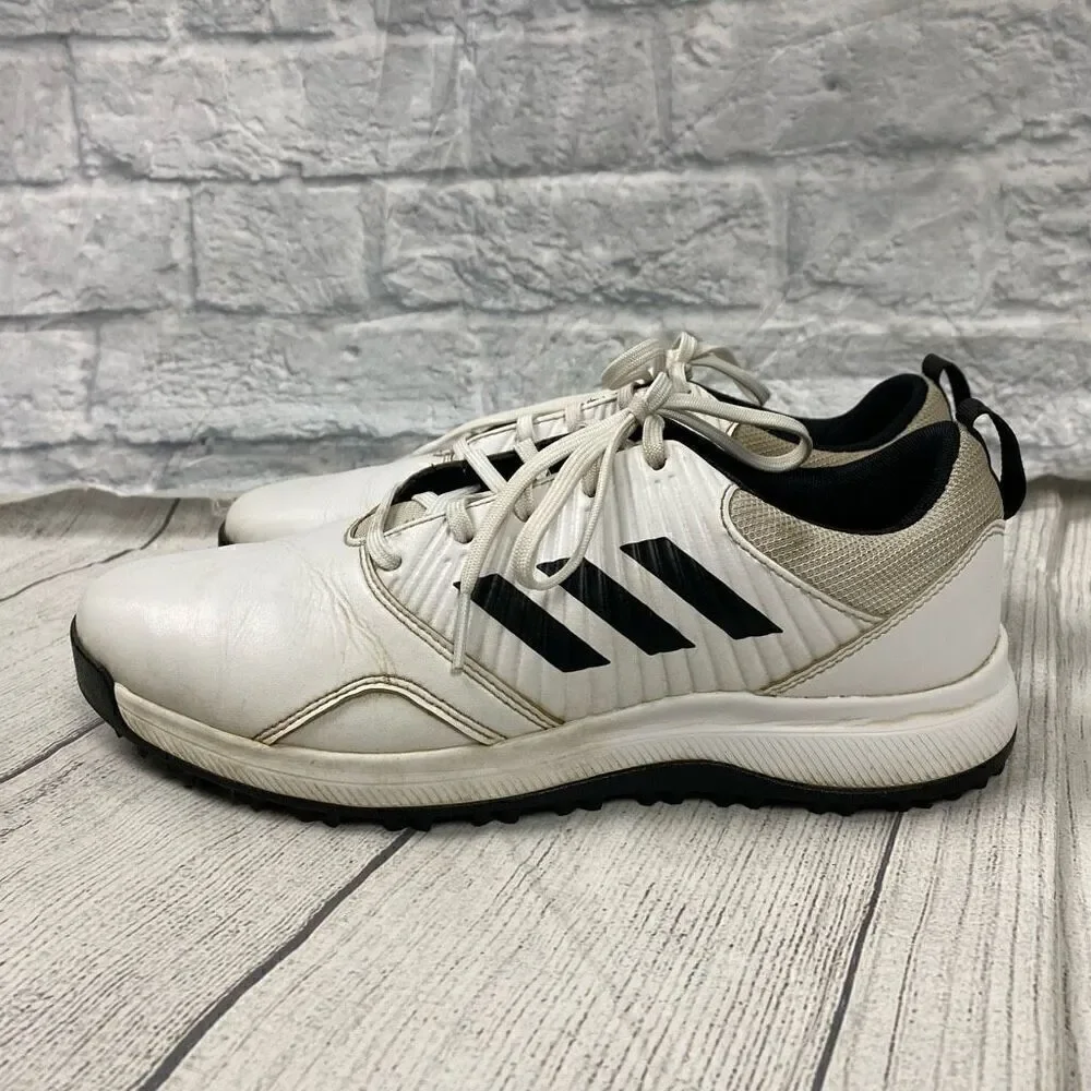 Adidas leather golf shoes w/tie laces mens size 7.5